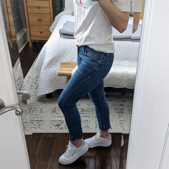 Anthropologie Pilcro & the Letterpress Jeans Slim Boyfriend Distressed 24 Petite - Picture 11 of 15